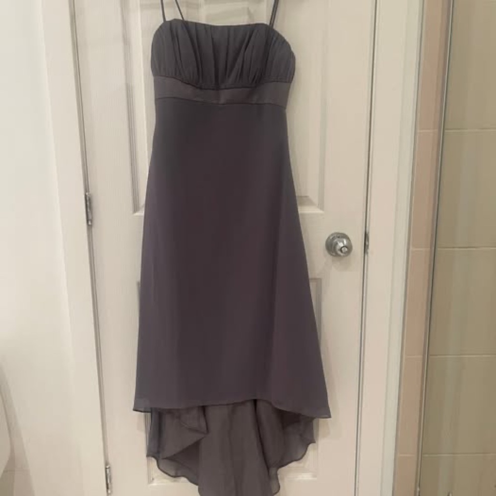 Alfred Angelo Elegant Strapless Dress (Size 4) Charcoal Grey